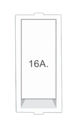 16A 1 Way Switch - Flat Series